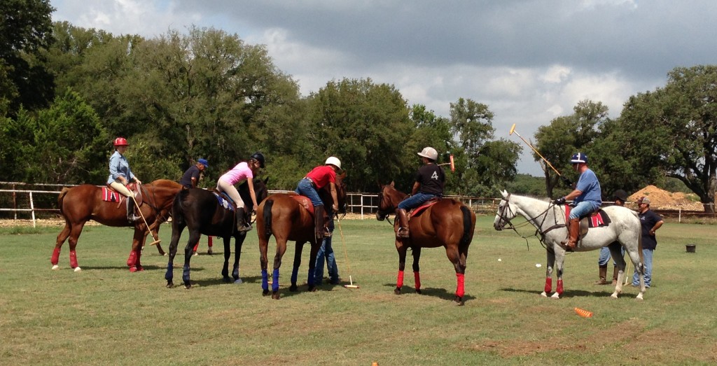 Brandon teaching mounted group of new adults large